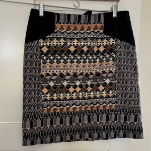 NIC+ZOE Multicolor Geometric Pencil Skirt